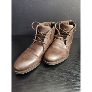 Mens‎ Brown size 9 M Lace Up Ankle Boots Casual Dress Boots Chukka Style